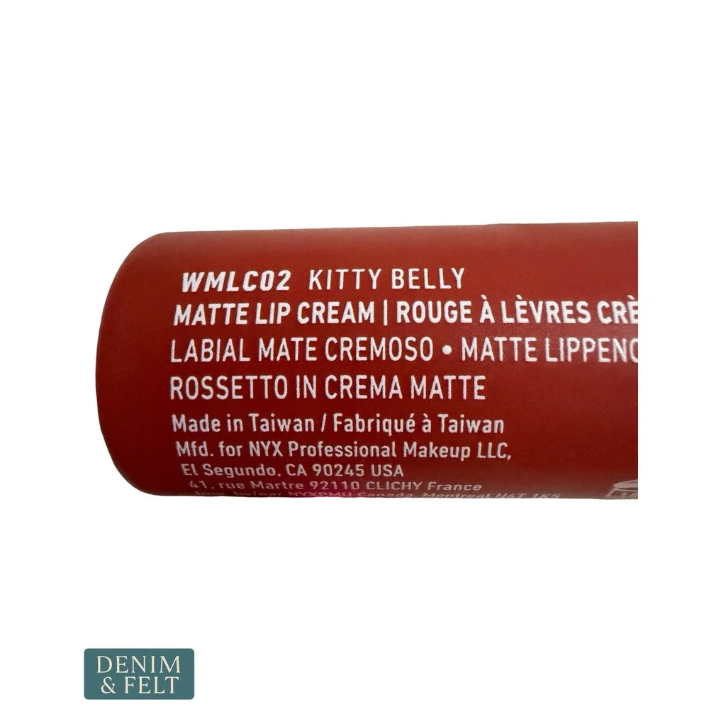 NEW NYX Smooth Whip Matte Lip Cream Kitty Belly Nude Apricot Vegan 0.13oz 4ml